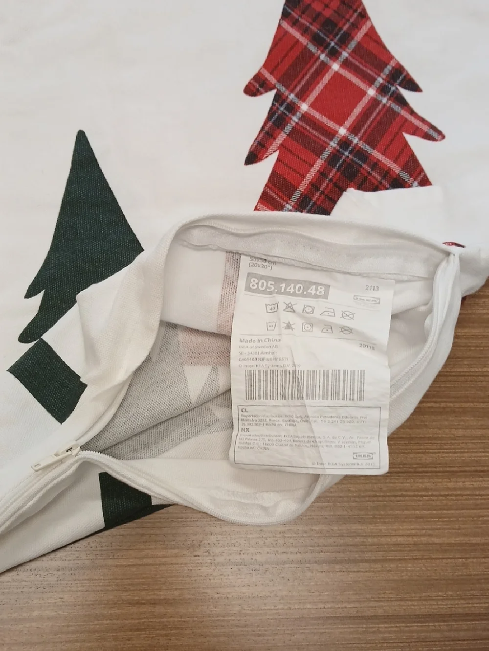 IKEA Holiday Tree Zipper Pillow Cases - Set Of 2
